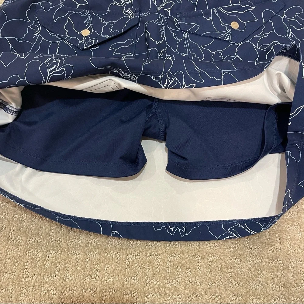 Cypress Club Navy Floral Golf Skort Small